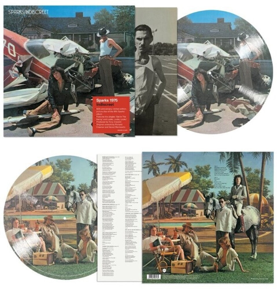 the album cover for Sparks - Indiscreet: 50th Anniversary [Limited Edition] (Pict) (Uk)