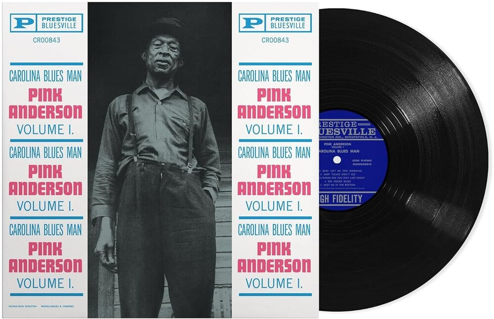 the album cover for Pink Anderson - Vol. 1: Carolina Blues Man (Bluesville Acoustic Sound Series) -  [180g LP]