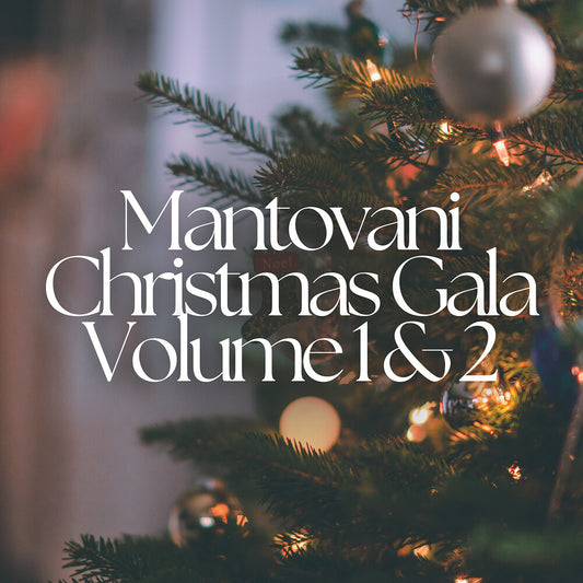 the album cover for Mantovani Orchestra - Mantovani Orchestra Presents - The Christmas Gala, Vol. 1 and, Vol. 2