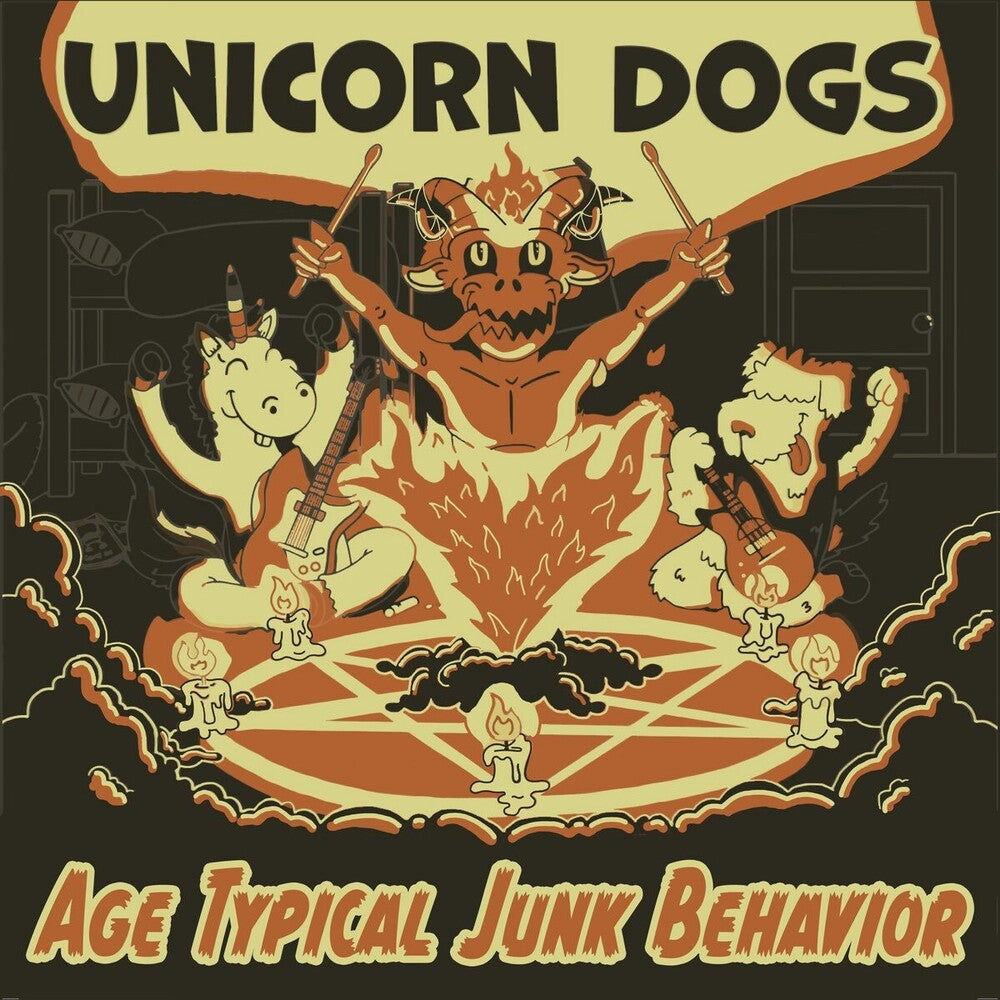 the album cover for Unicorn Dogs - Age Typical Junk Behavior