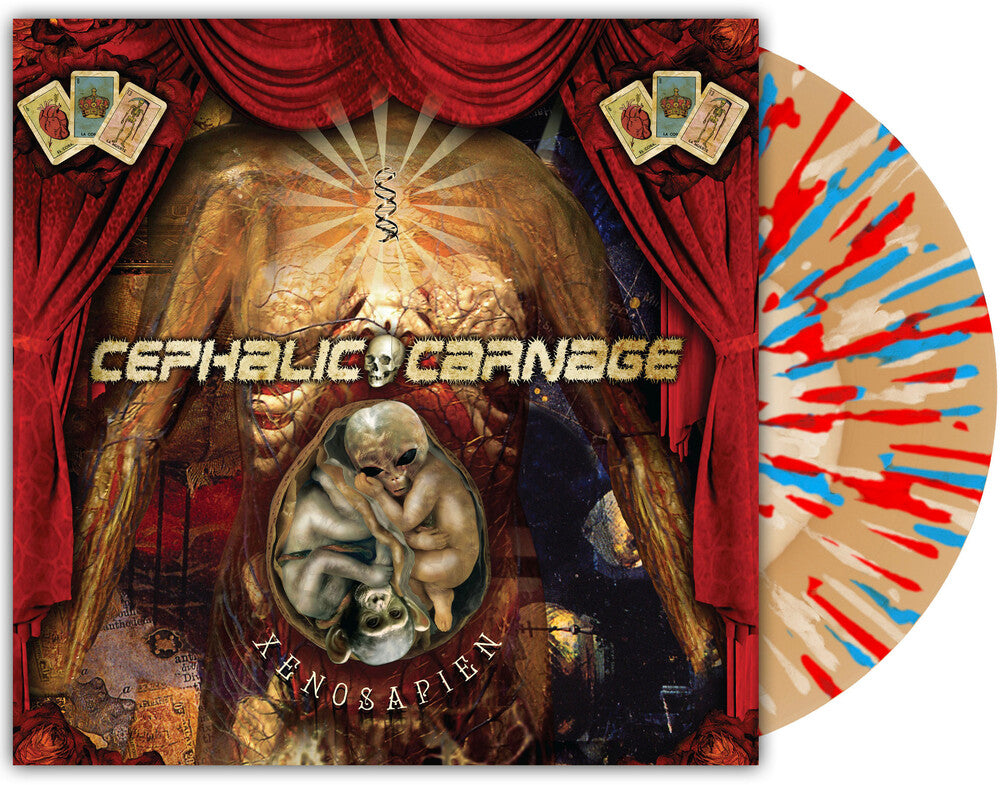 the album cover for Cephalic Carnage - Xenosapien [Color in Color with Splatter LP]