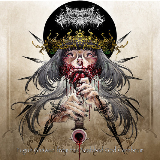 the album cover for Onchocerciasis Esophagogastroduodenoscopy - Fugue Gnawed From The Scabbed God Cerebrum