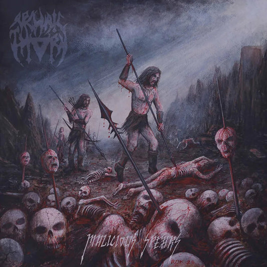 the album cover for Archaic Thorn - Malicious Spears - Red [Colored Vinyl] (Red)
