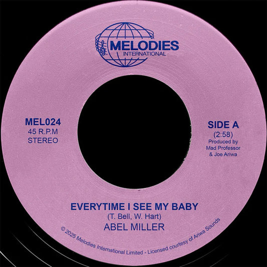 the album cover for Abel Miller  / Mad Professor - Everytime I See My Baby (Uk)