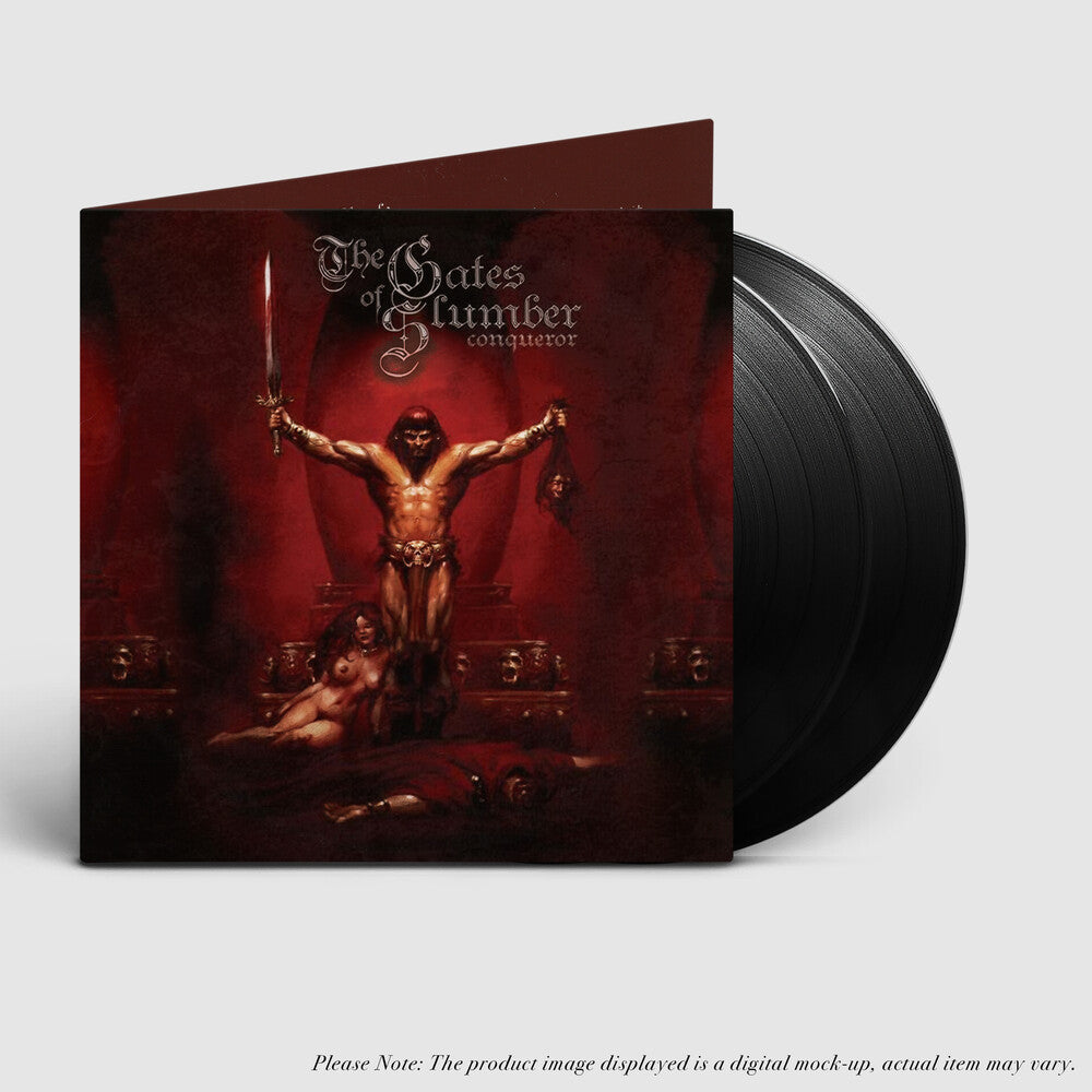 the album cover for Gates Of Slumber - Conqueror