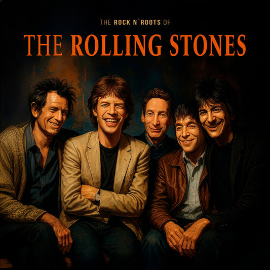 the album cover for The Rolling Stones - Rock N Roots Of [Clear Vinyl]