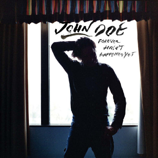 the album cover for John Doe - Forever Hasn't Happened Yet [Clear Vinyl] (Teal) (Aniv)