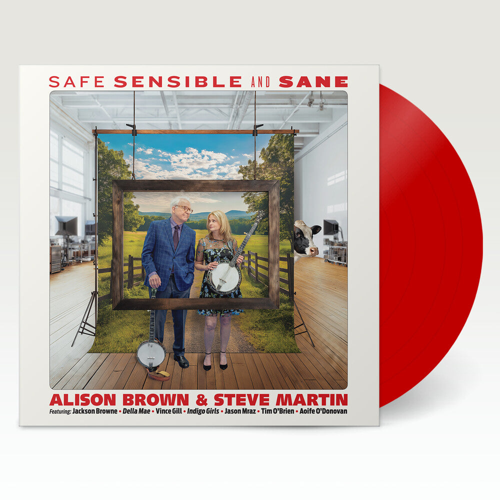 the album cover for Alison Brown  / Martin,Steve - Safe Sensible & Sane - Red [Colored Vinyl] [Limited Edition] (Ofgv)