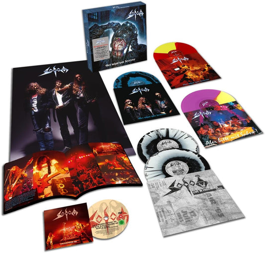 the album cover for Sodom - Get What You Deserve - Expanded Edition [Super Deluxe Box Set with DVD]