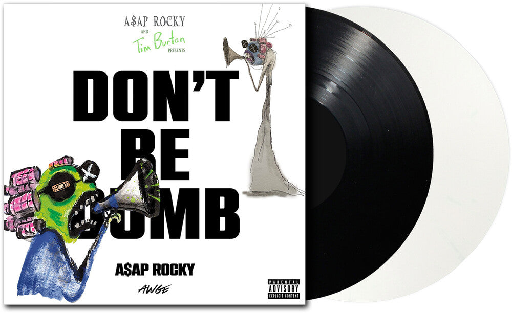 the album cover for A$AP Rocky - Don't Be Dumb [Black and White]