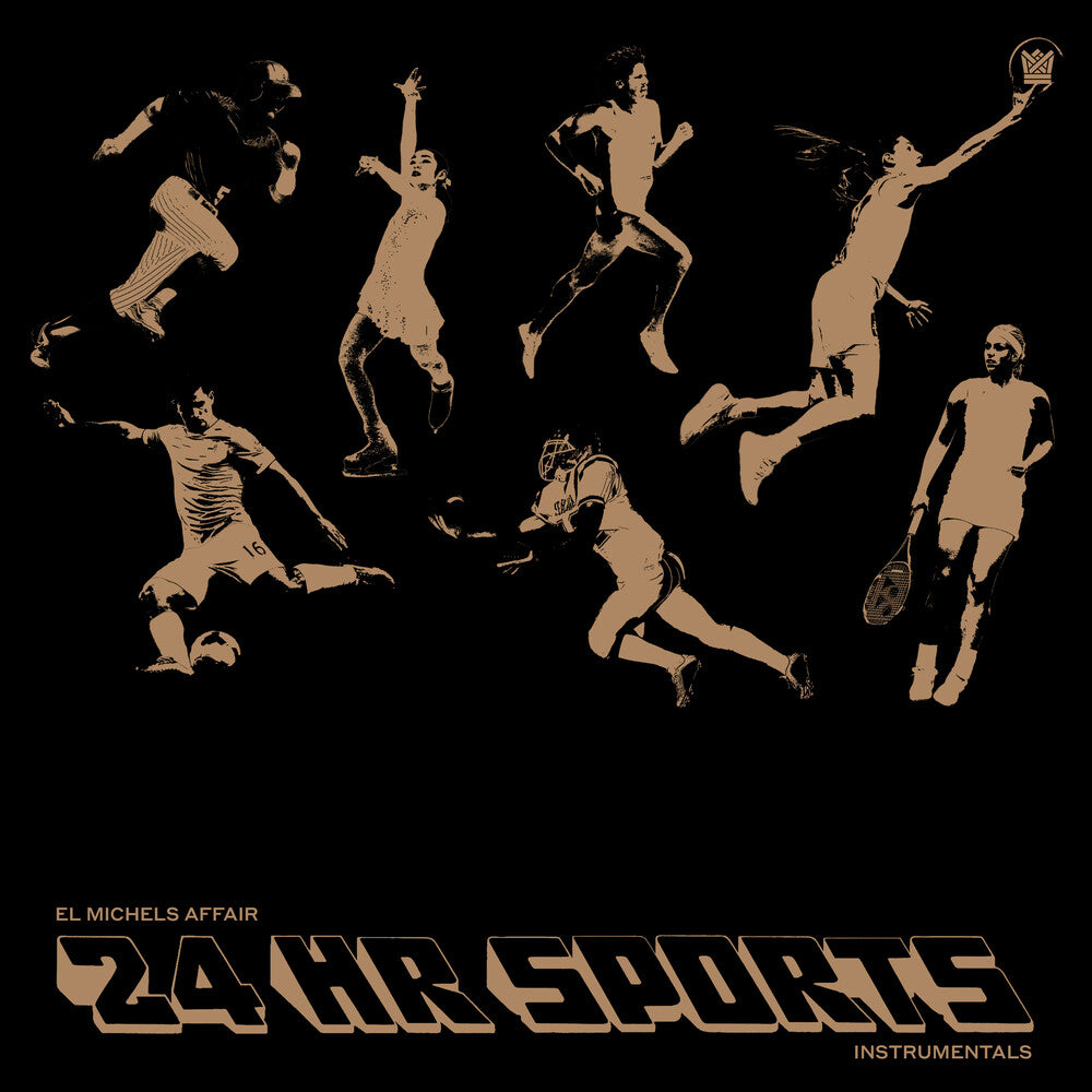 the album cover for El Michels Affair - 24 Hr Sports (Instrumental) - Green [Colored Vinyl] (Grn)