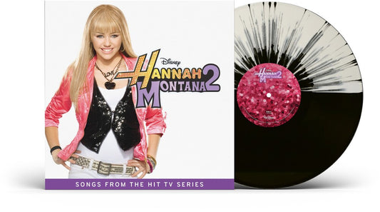 the album cover for Hannah Montana - Hannah Montana 2 (Original Soundtrack) [Split Black/White Splatter]
