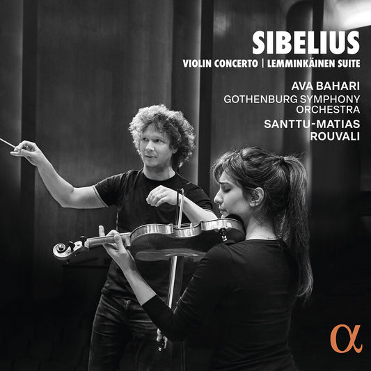 the album cover for Ava Bahari - Sibelius: Violin Con Lemminkainen Suite