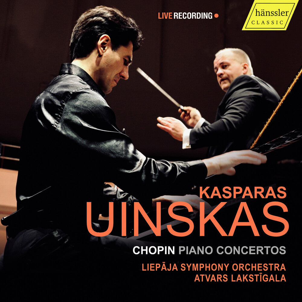 the album cover for Kasparas Uinskas - Chopin: Pno Cons Nos. 1 & 2