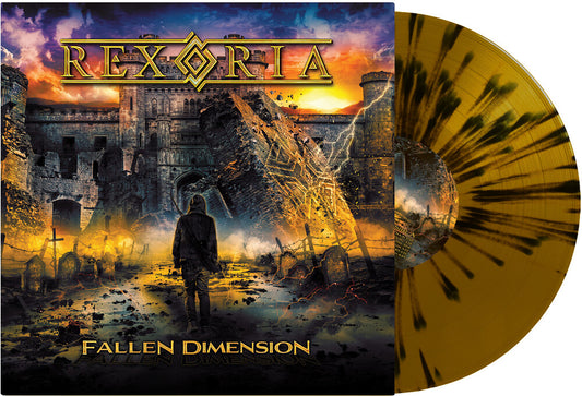 the album cover for REXORIA - Fallen Dimension - Gold/Black (Blk) [Colored Vinyl] (Gol)