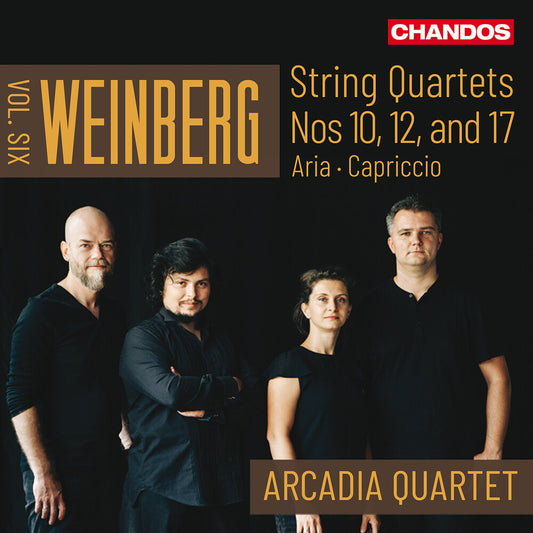 the album cover for Arcadia Quartet - Weinberg: String Quartets Vol. 6