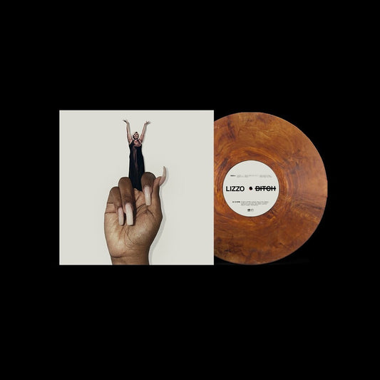 the album cover for Lizzo - BITCH [Indie Exclusive Copper Black Ice]