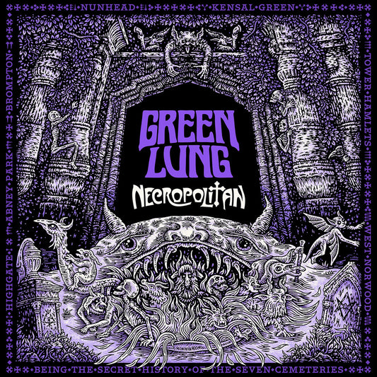 the album cover for Green Lung - Necropolitan (gatefold/midnight Sparkle / Starlight Vinyl) (i)