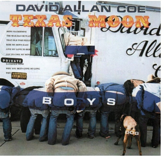 the album cover for David Allan Coe - Texas Moon