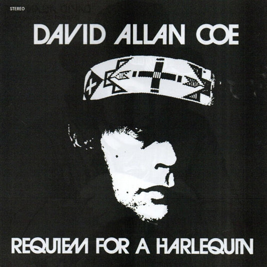the album cover for David Allan Coe - Requiem for a Harlequin