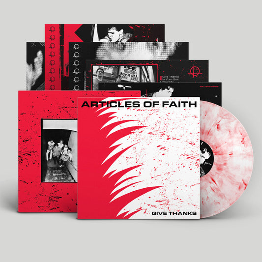 the album cover for Articles Of Faith - Give Thanks [Colored Vinyl] [Limited Edition] (Pnk) (Wht) (Uk)