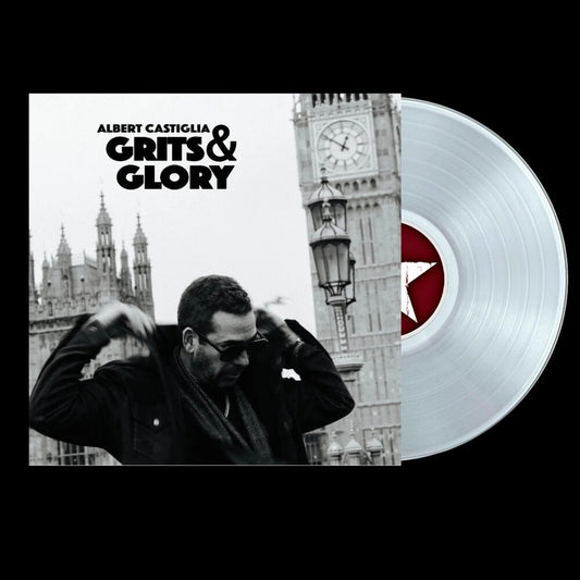the album cover for Albert Castiglia - Grits & Glory (clear Translucent Vinyl)