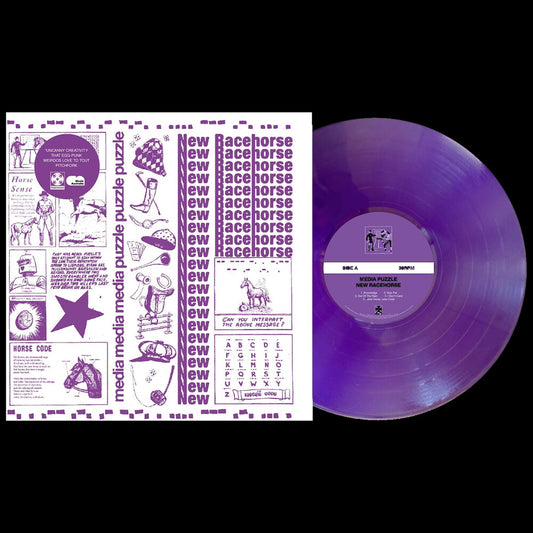 the album cover for Media Puzzle - New Racehorse - Purple [Colored Vinyl]