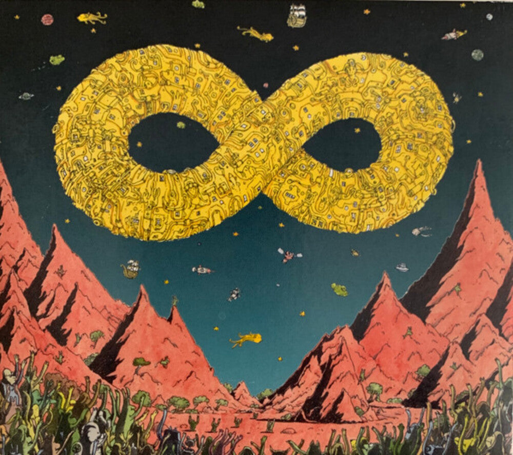 the album cover for Dance Gavin Dance - Mothership (10th Anniversary) (sea Blue Glitter Vinyl) [Indie Exclusive]