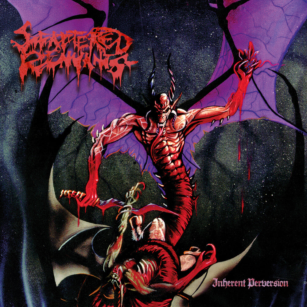 the album cover for Scattered Remnants - Inherent Perversion/procreating Mass Carnage [Purple Vinyl]