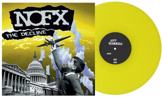 the album cover for NOFX - Decline (tellow Vinyl)