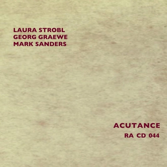 the album cover for Laura Strobl  / Graewe,Georg / Sanders,Mark - Acutance