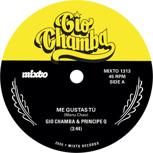 the album cover for Gio Chamba - Me Gustas Tu B/W Redbone
