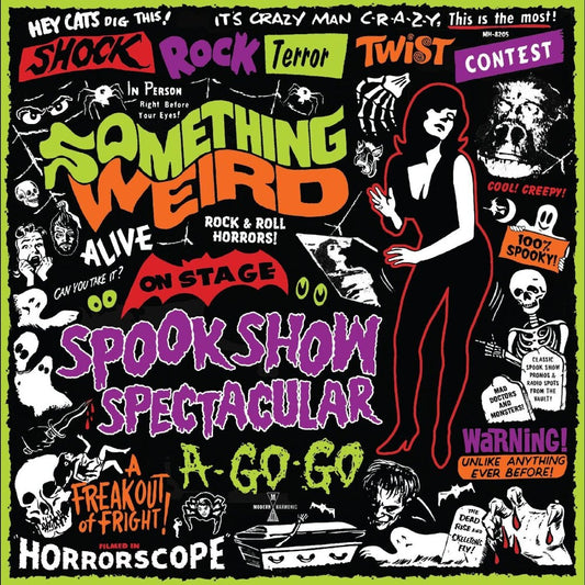the album cover for Something Weird (W/Dvd) - Spook Show Spectacular A-Go-Go (W/Dvd)
