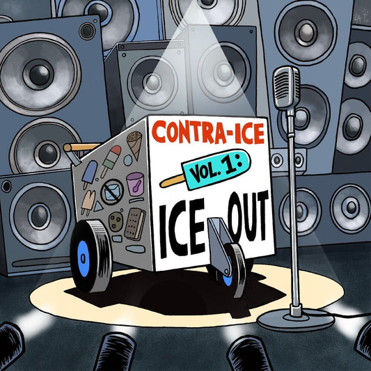 the album cover for Various Artists - Contra-Ice Vol. 1: Ice Out [Indie Exclusive Orange/Blue]