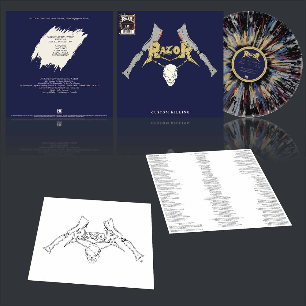 the album cover for Razor - Custom Killing [Colored Vinyl] [Reissue] (Spla)