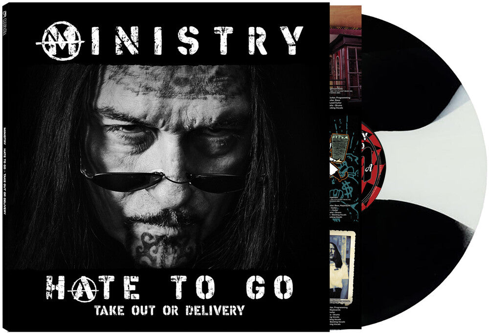 the album cover for Ministry - Hate To Go: Take Out Or Delivery (Blk) [Colored Vinyl]