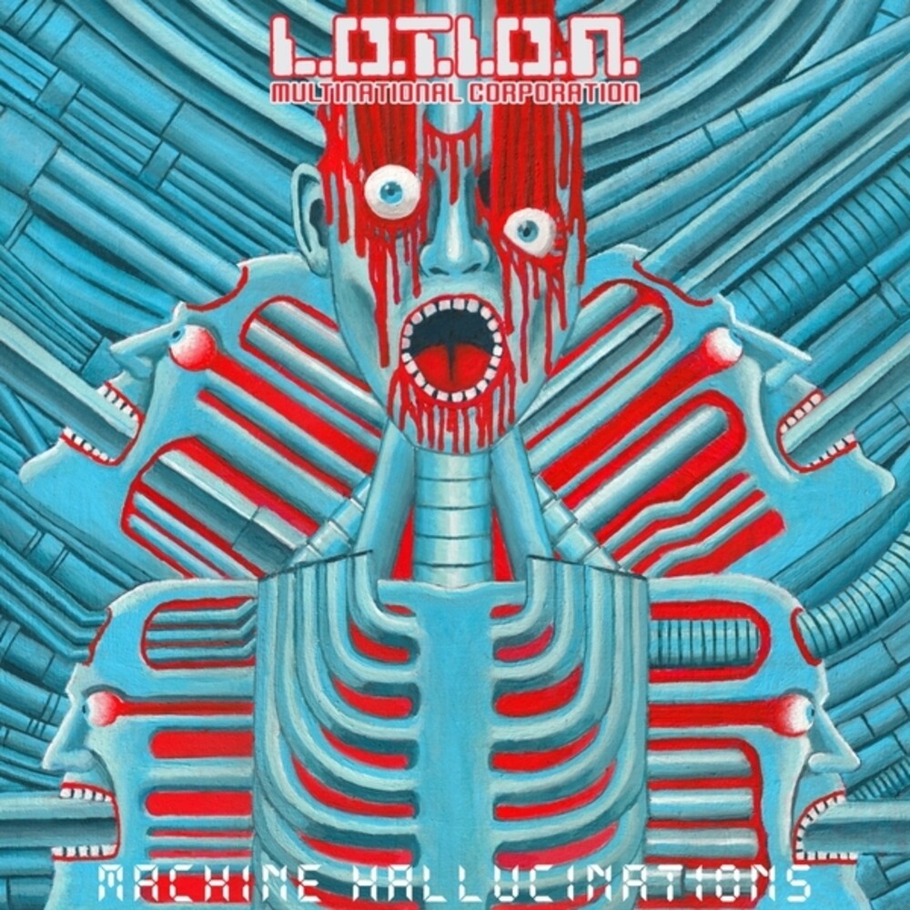 the album cover for L.O.T.I.O.N Multinational Corporation - Machine Hallucinations
