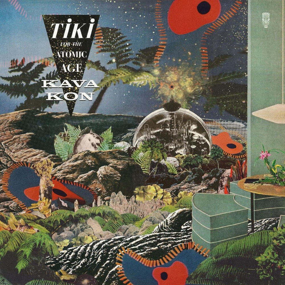 the album cover for Kava Kon - Tiki For The Atomic Age - Gold Teal [Colored Vinyl] (Gol)