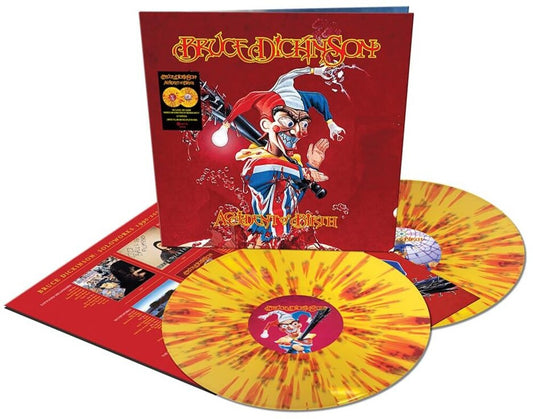 the album cover for Bruce Dickinson - Accident Of Birth [Colored Vinyl] (Red) (Ylw) (Rmx) (Spla)