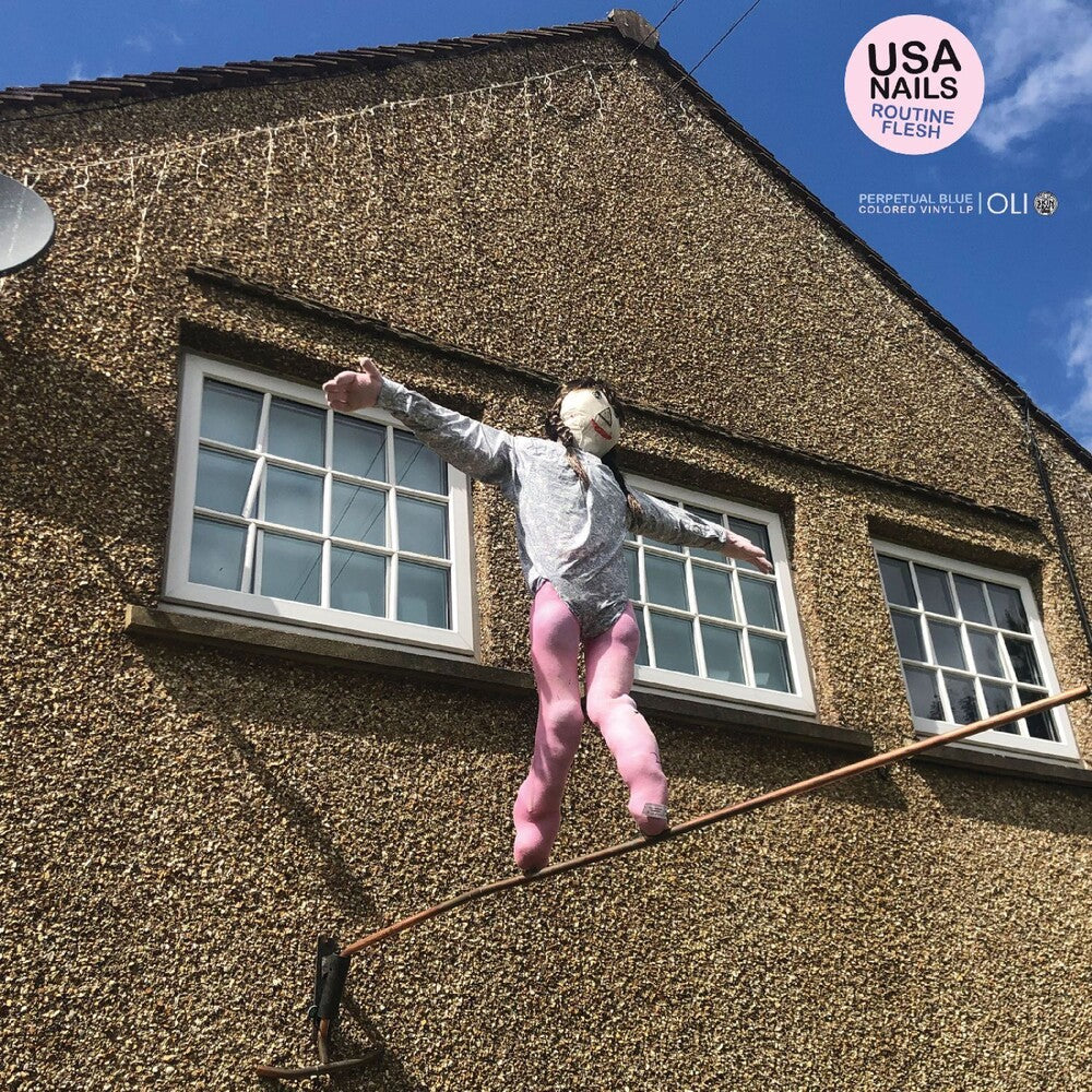 the album cover for USA Nails - Routine Flesh - Translucent Blue (Blue) [Colored Vinyl]