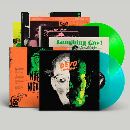the album cover for Devo - Nitrous Nightmare: Halloween Live 1975 [Indie Exclusive] [Limited Edition]