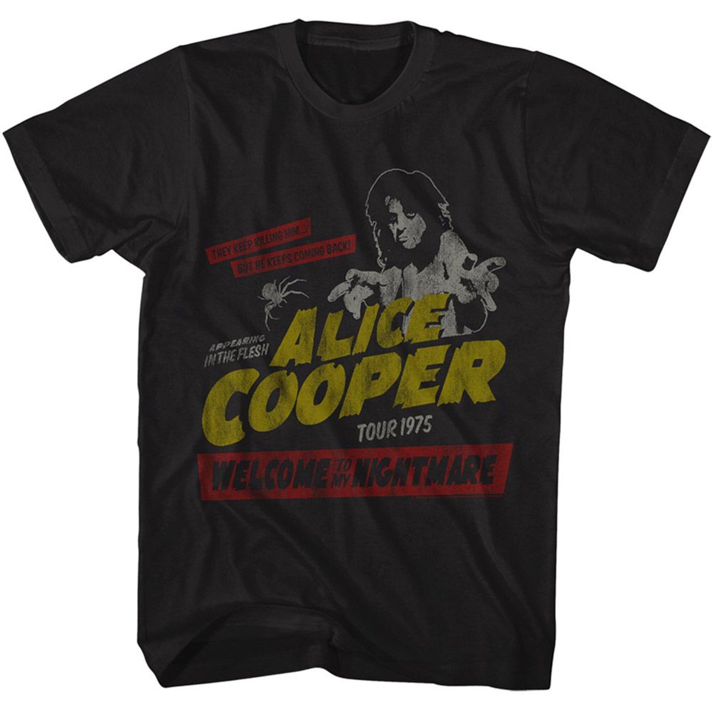 Alice Cooper Welcome To My Nightmare Tour 1975 T-Shirt