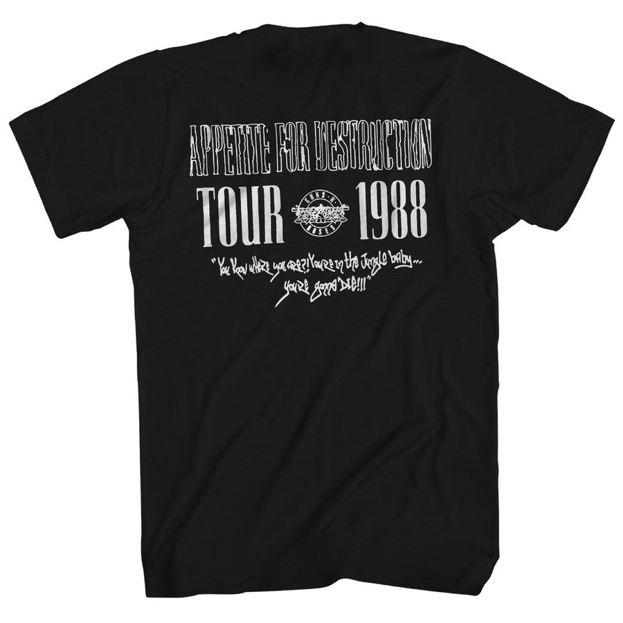 Guns N Roses Appetite For Destruction Tour 1988 T-Shirt