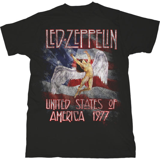 Led Zeppelin U.S.A. Flag 1977 T-Shirt