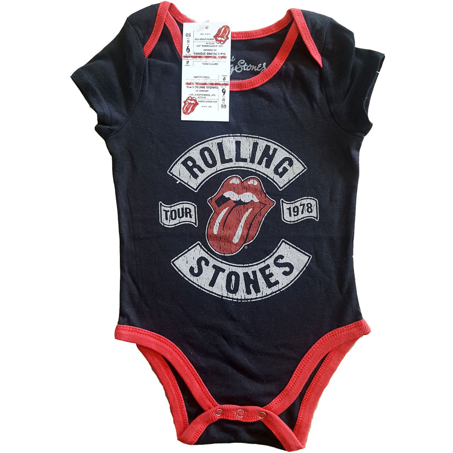 Rolling Stones Tour 1978 Baby Romper Onesie