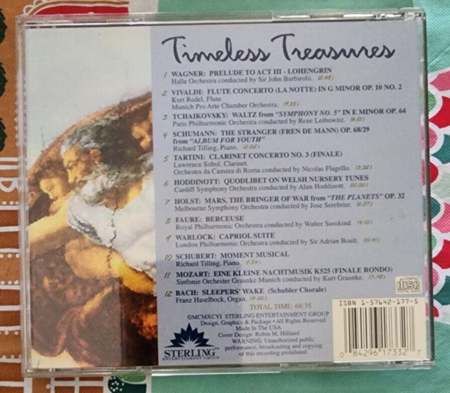 Timeless Treasures Schubert, Mozart, Wagner & More CD Sterling