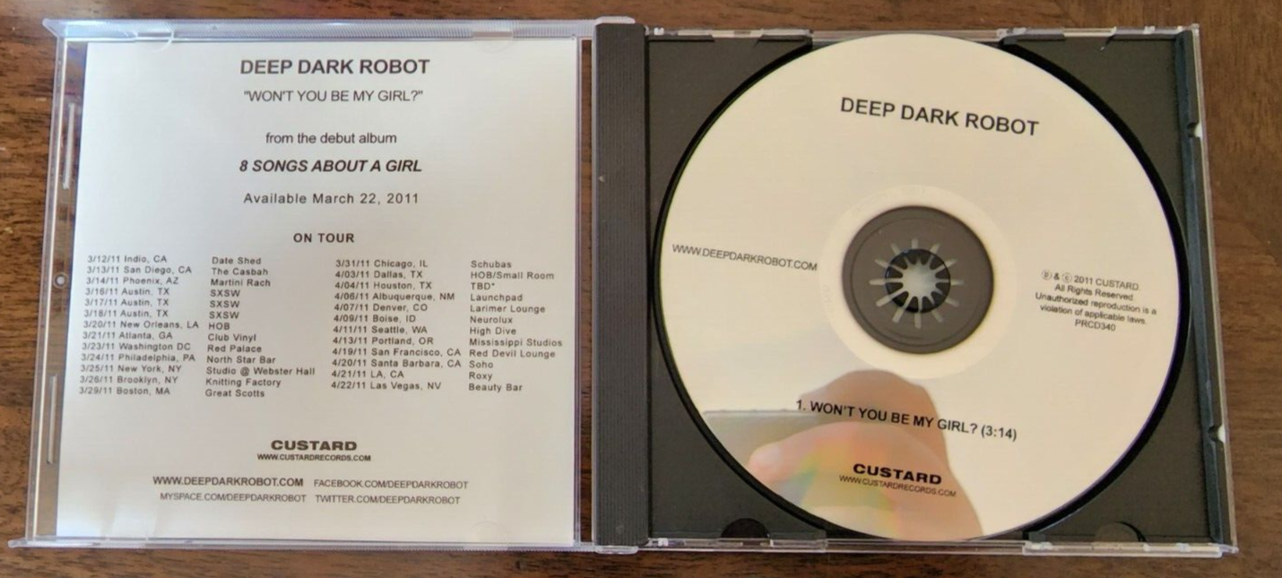 Deep Dark Robot Won't You Be My Girl CD Single