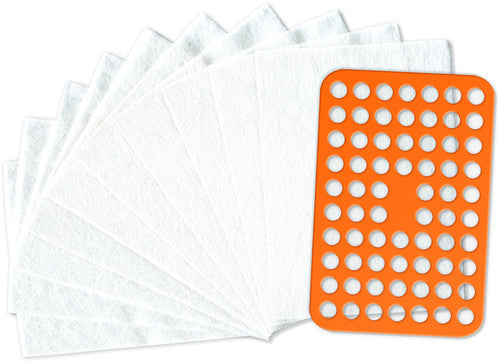 Vinyl Styl DC-522 Deep Groove Record Washer Replacement Filters 10 Pk with Screen