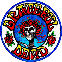 Grateful Dead Skull Rose Patch