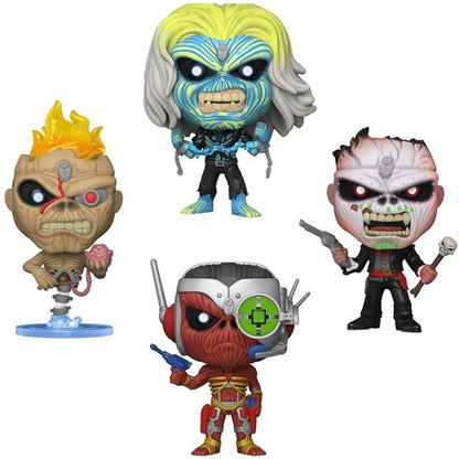 Iron Maiden Eddie 4 pack Funko Pop! Rocks Glow in the Dark Box Set